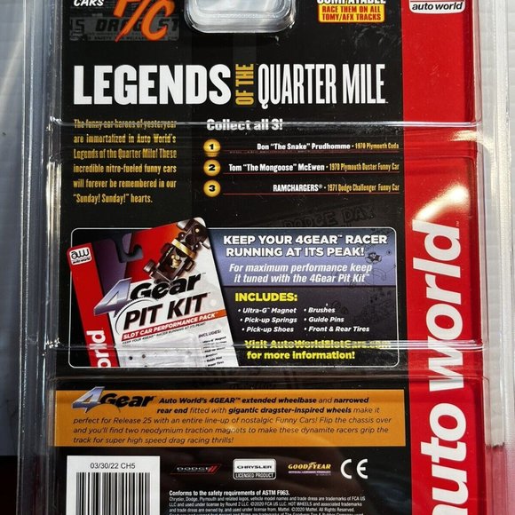 Sealed NEW Auto World 2021 Don Snake Prudhomme Legends Of Quarter Mile Slot Car - Picture 2 of 2